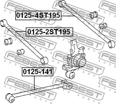 Febest 0125-4ST195 - Важіль незалежної підвіски колеса autocars.com.ua