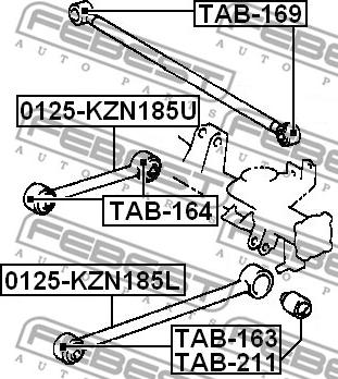 Febest TAB-211 - Сайлентблок, рычаг подвески колеса avtokuzovplus.com.ua