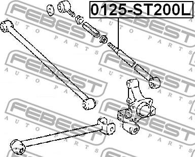 Febest 0125-ST200L - Важіль незалежної підвіски колеса autocars.com.ua