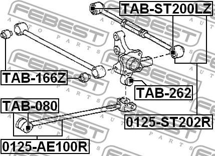 Febest 0125-ST202R - Важіль незалежної підвіски колеса autocars.com.ua