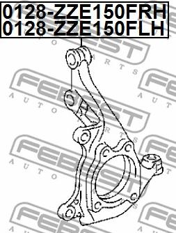 Febest 0128-ZZE150FLH - Поворотный кулак, подвеска колеса avtokuzovplus.com.ua