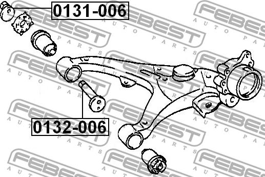 Febest 0131-006 - Чаша холостого ходу, балка моста autocars.com.ua