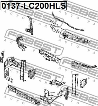 Febest 0137-LC200HLS - Кронштейн, буфер autocars.com.ua