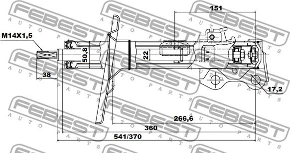 Febest 01660967FL - Амортизатор autodnr.net