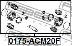 Febest 0175-ACM20F - Ремкомплект, гальмівний супорт autocars.com.ua