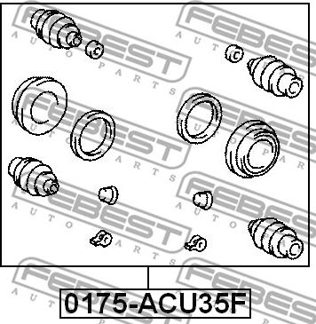 Febest 0175-ACU35F - Ремкомплект, гальмівний супорт autocars.com.ua