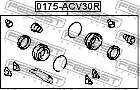 Febest 0175-ACV30R - Ремкомплект, гальмівний супорт autocars.com.ua