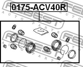 Febest 0175-ACV40R - Ремкомплект, тормозной суппорт avtokuzovplus.com.ua