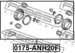 Febest 0175-ANH20F - Ремкомплект, гальмівний супорт autocars.com.ua