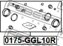 Febest 0175-GGL10R - Ремкомплект, гальмівний супорт autocars.com.ua