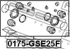 Febest 0175-GSE25F - Ремкомплект, гальмівний супорт autocars.com.ua