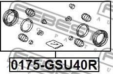 Febest 0175-GSU40R - Ремкомплект, гальмівний супорт autocars.com.ua