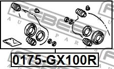 Febest 0175-GX100R - Ремкомплект, гальмівний супорт autocars.com.ua