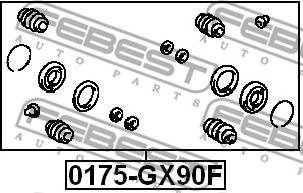 Febest 0175-GX90F - Ремкомплект, гальмівний супорт autocars.com.ua