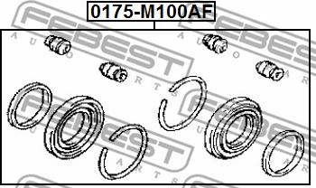 Febest 0175-M100AF - Ремкомплект, гальмівний супорт autocars.com.ua