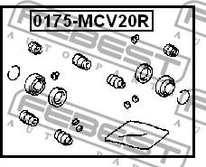 Febest 0175-MCV20R - Елементи гальмівного супорта autocars.com.ua