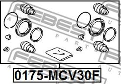 Febest 0175-MCV30F - Ремкомплект, гальмівний супорт autocars.com.ua