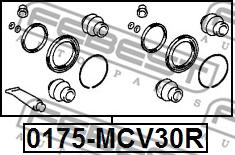 Febest 0175-MCV30R - Ремкомплект, гальмівний супорт autocars.com.ua