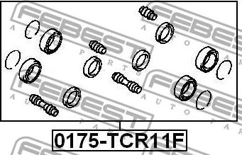 Febest 0175-TCR11F - Ремкомплект, гальмівний супорт autocars.com.ua