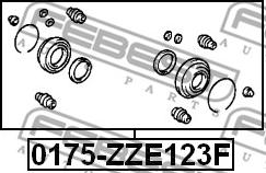 Febest 0175-ZZE123F - Ремкомплект, гальмівний супорт autocars.com.ua