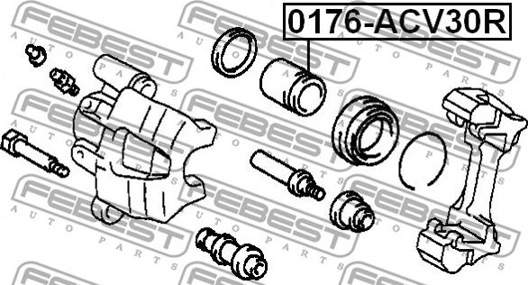 Febest 0176-ACV30R - Поршень, корпус скобы тормоза avtokuzovplus.com.ua