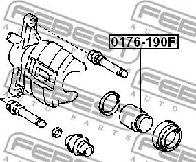 Febest 0176-AE190F - Поршень, корпус скоби гальма autocars.com.ua