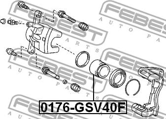 Febest 0176-GSV40F - Поршень, корпус скобы тормоза avtokuzovplus.com.ua