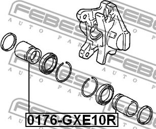 Febest 0176-GXE10R - Поршень, корпус скоби гальма autocars.com.ua