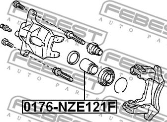 Febest 0176-NZE121F - Елементи гальмівного супорта autocars.com.ua