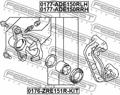 Febest 0177-ADE150RRH - Тормозной суппорт avtokuzovplus.com.ua