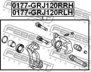 Febest 0177-GRJ120RRH - Тормозной суппорт avtokuzovplus.com.ua