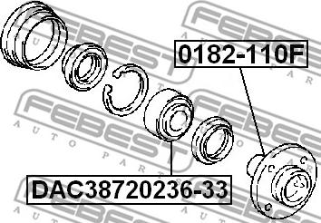 Febest 0182-110F - Ступица колеса, поворотный кулак autodnr.net