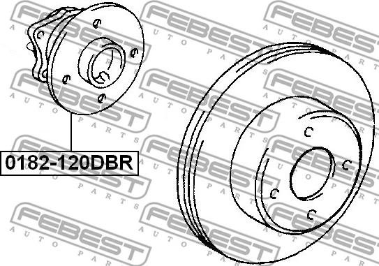 Febest 0182-120DBR - Ступица колеса, поворотный кулак avtokuzovplus.com.ua