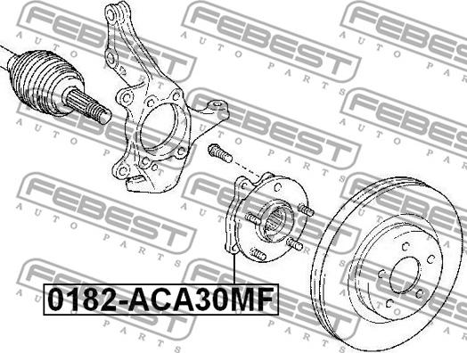 Febest 0182-ACA30MF - Ступица колеса, поворотный кулак avtokuzovplus.com.ua