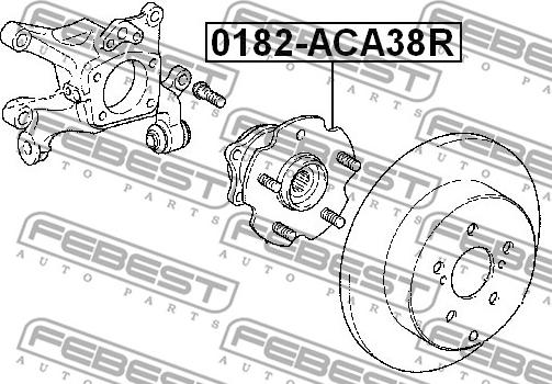 Febest 0182-ACA38R - Маточина колеса autocars.com.ua