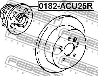 Febest 0182-ACU25R - Маточина колеса autocars.com.ua