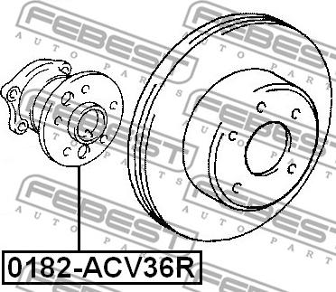 Febest 0182-ACV36R - Ступица колеса, поворотный кулак autodnr.net