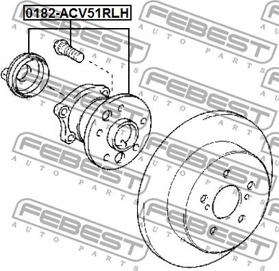 Febest 0182-ACV51RLH - Ступица колеса, поворотный кулак avtokuzovplus.com.ua