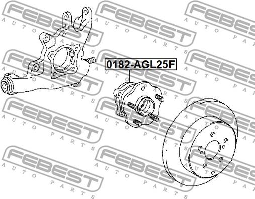 Febest 0182-AGL25F - Маточина колеса autocars.com.ua