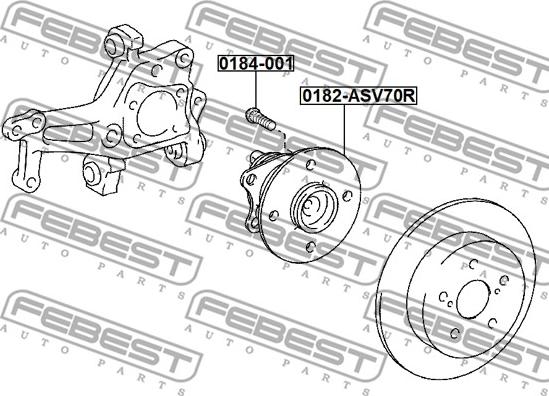 Febest 0182-ASV70R - Маточина колеса autocars.com.ua