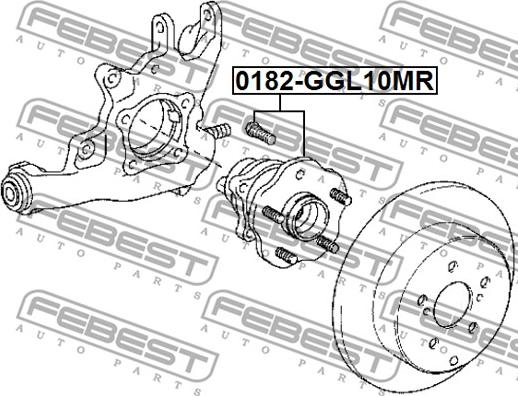 Febest 0182-GGL10MR - Маточина колеса autocars.com.ua