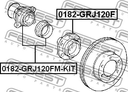 Febest 0182-GRJ120F - Маточина колеса autocars.com.ua