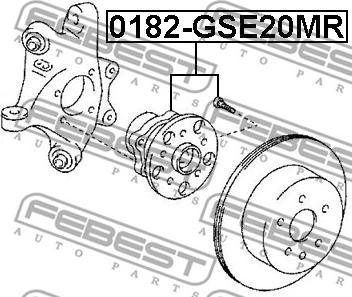 Febest 0182-GSE20MR - Ступица колеса, поворотный кулак avtokuzovplus.com.ua