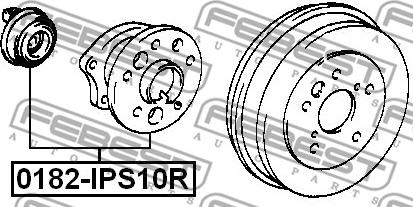 Febest 0182-IPS10R - Маточина колеса autocars.com.ua