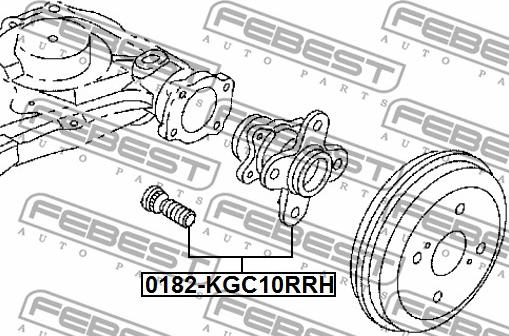 Febest 0182-KGC10RRH - Маточина колеса autocars.com.ua