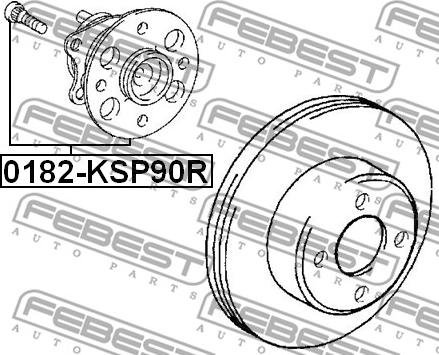 Febest 0182-KSP90R - Маточина колеса autocars.com.ua