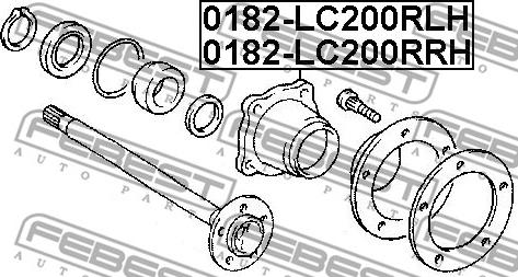 Febest 0182-LC200RRH - Маточина колеса autocars.com.ua