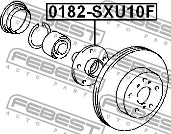 Febest 0182-SXU10F - Маточина колеса autocars.com.ua