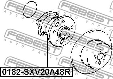 Febest 0182-SXV20A48R - Маточина колеса autocars.com.ua