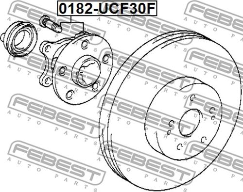 Febest 0182-UCF30F - Маточина колеса autocars.com.ua